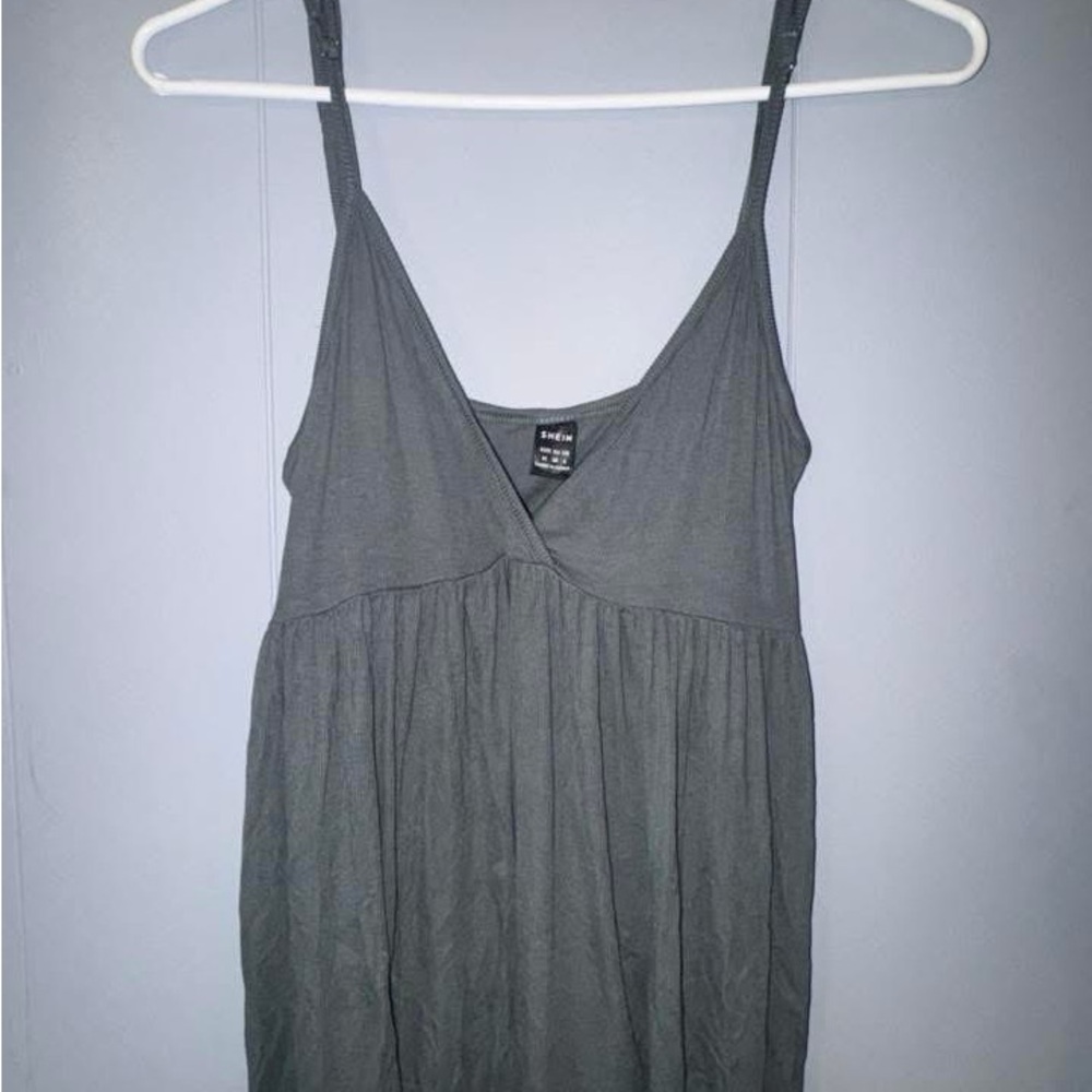 Gray Spaghetti Strap tank